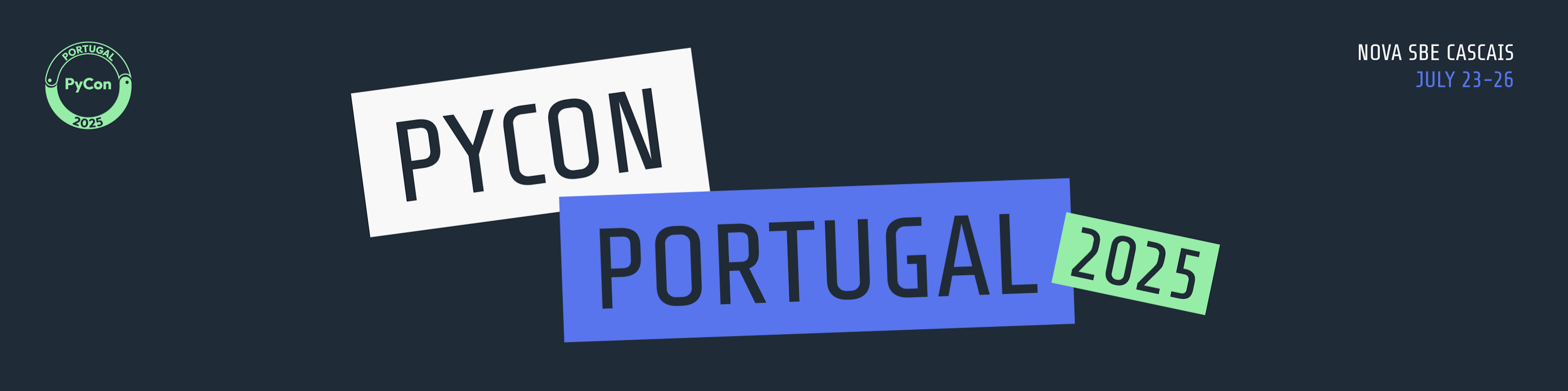 banner: PyCon Portugal 2025, Nova SBE Cascais, July 24-26